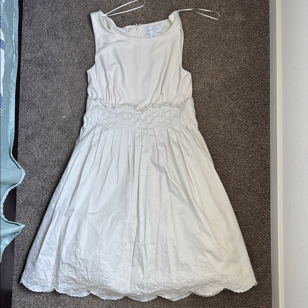 Jessica Simpson Cream Sleeveless Midi Dress Sz4